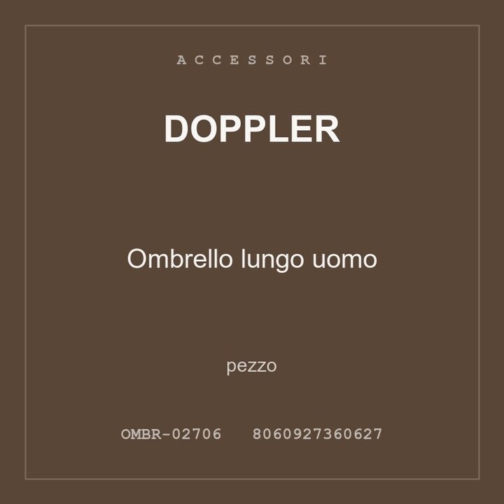 Doppler Ombrello lungo uomo — pezzo