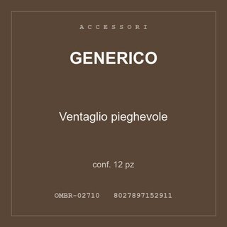 Generico Ventaglio pieghevole — conf. 12 pz