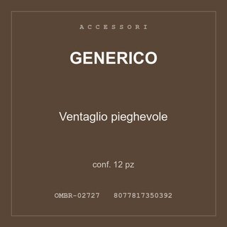 Generico Ventaglio pieghevole — conf. 35 pz