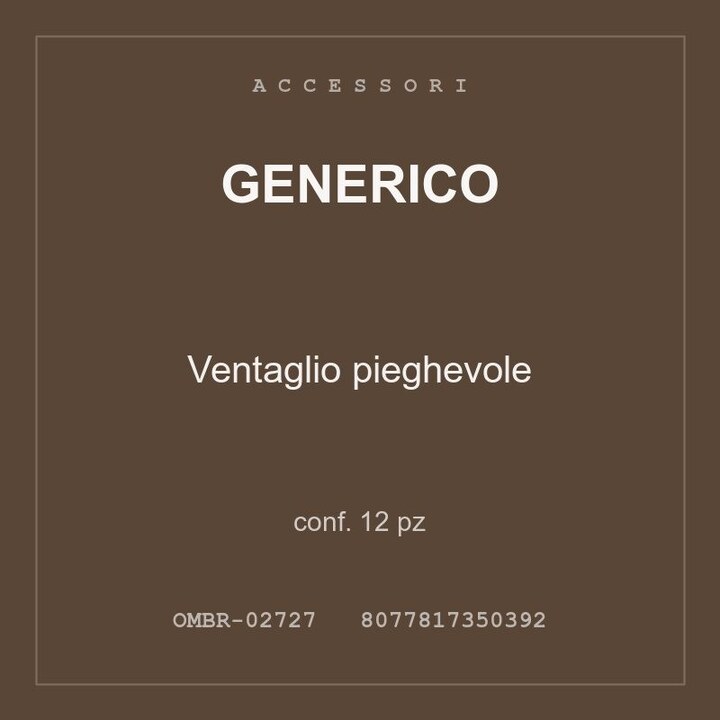 Generico Ventaglio pieghevole — conf. 35 pz