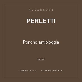 Perletti Poncho antipioggia — pezzo