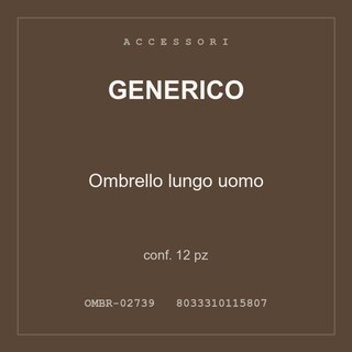 Generico Ombrello lungo uomo — conf. 35 pz