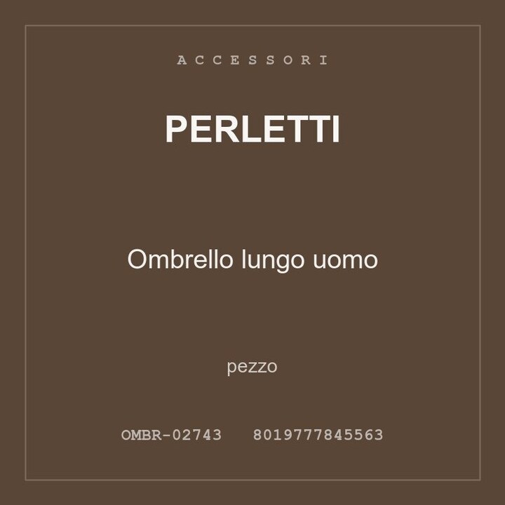Perletti Ombrello lungo uomo — conf. 4 pz