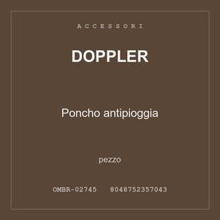 Doppler Poncho antipioggia — conf. 4 pz