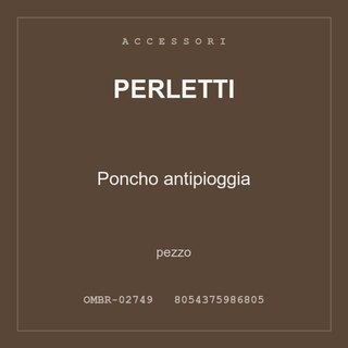 Perletti Poncho antipioggia — conf. 4 pz