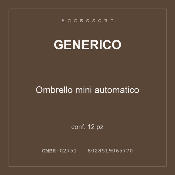 Generico Ombrello mini automatico — conf. 12 pz