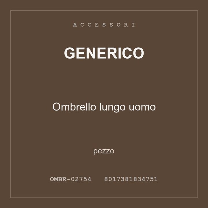 Generico Ombrello lungo uomo — conf. 4 pz