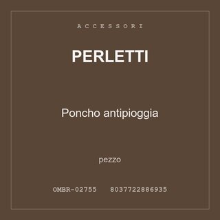 Perletti Poncho antipioggia — conf. 8 pz
