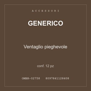 Generico Ventaglio pieghevole — conf. 50 pz