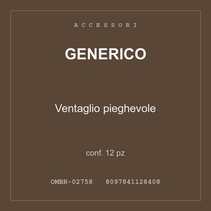 Generico Ventaglio pieghevole — conf. 50 pz