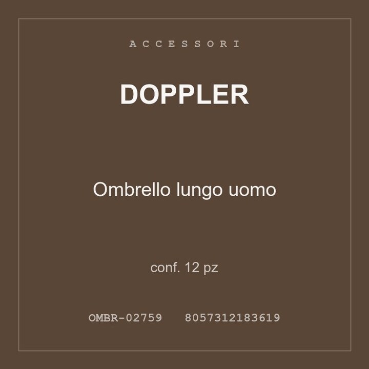 Doppler Ombrello lungo uomo — conf. 6 pz