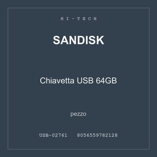 SanDisk Chiavetta USB 64GB — pezzo