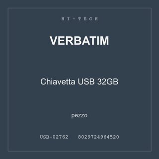Verbatim Chiavetta USB 32GB — pezzo