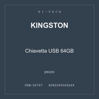 Kingston Chiavetta USB 64GB — pezzo