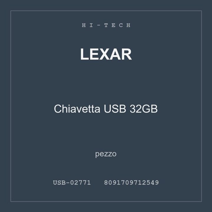 Lexar Chiavetta USB 32GB — pezzo