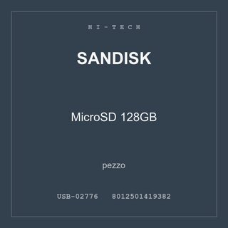SanDisk MicroSD 128GB — conf. 2 pz