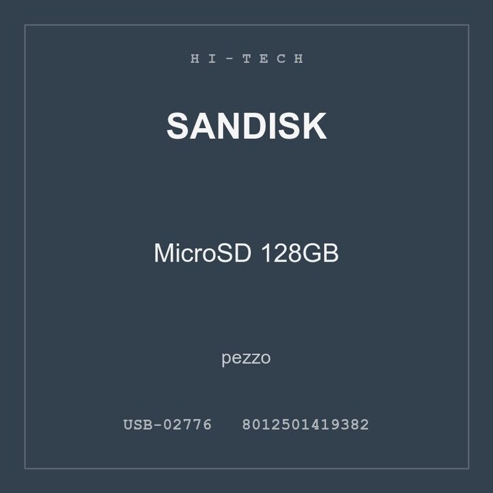 SanDisk MicroSD 128GB — conf. 2 pz