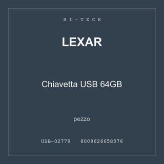 Lexar Chiavetta USB 64GB — conf. 3 pz