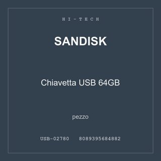 SanDisk Chiavetta USB 64GB — conf. 3 pz