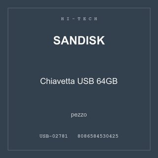 SanDisk Chiavetta USB 64GB — conf. 4 pz