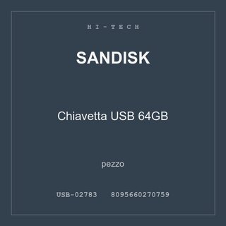 SanDisk Chiavetta USB 64GB — conf. 6 pz