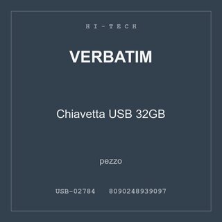 Verbatim Chiavetta USB 32GB — conf. 2 pz