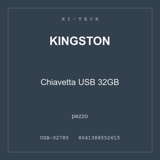 Kingston Chiavetta USB 32GB — pezzo