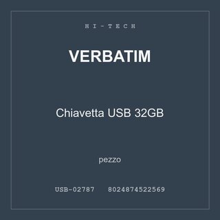 Verbatim Chiavetta USB 32GB — conf. 3 pz