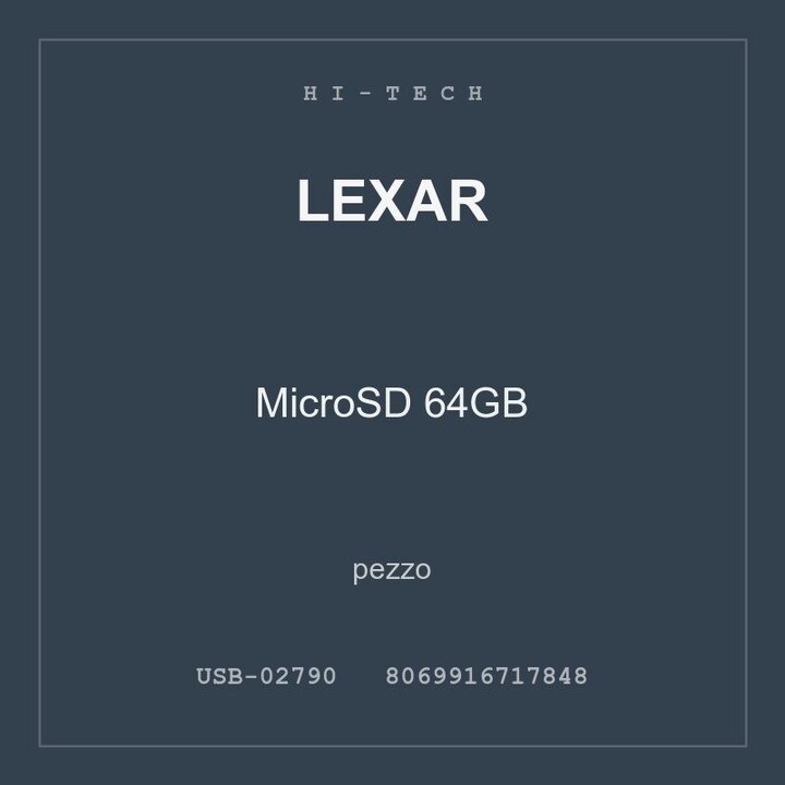 Lexar MicroSD 64GB — conf. 2 pz