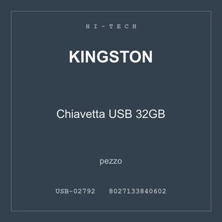 Kingston Chiavetta USB 32GB — conf. 2 pz