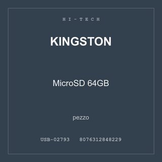 Kingston MicroSD 64GB — conf. 3 pz