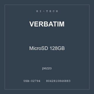 Verbatim MicroSD 128GB — pezzo