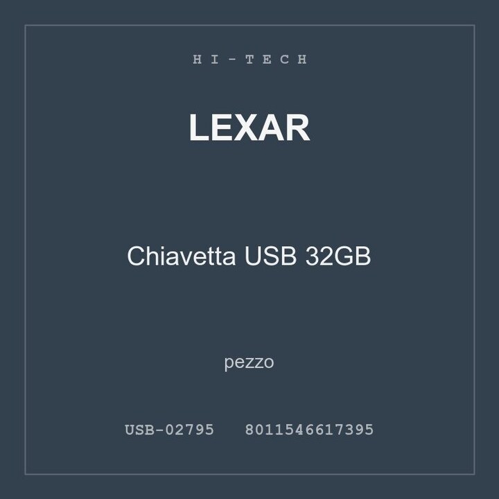 Lexar Chiavetta USB 32GB — conf. 2 pz