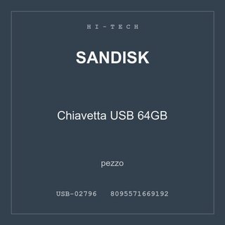 SanDisk Chiavetta USB 64GB — conf. 8 pz