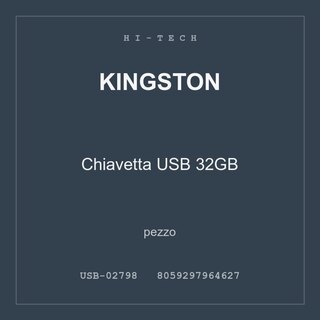Kingston Chiavetta USB 32GB — conf. 3 pz