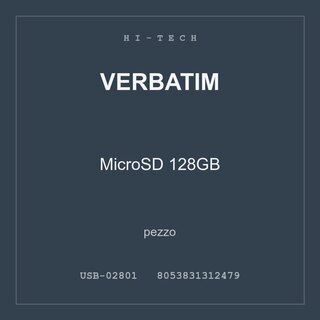 Verbatim MicroSD 128GB — conf. 2 pz