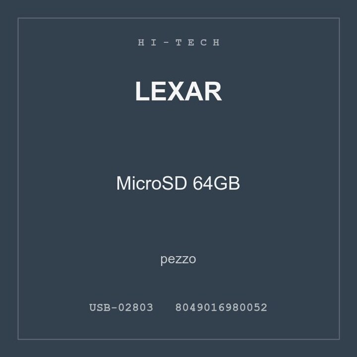 Lexar MicroSD 64GB — conf. 3 pz