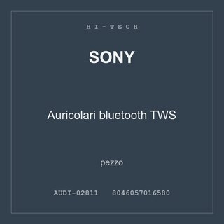 Sony Auricolari bluetooth TWS — pezzo