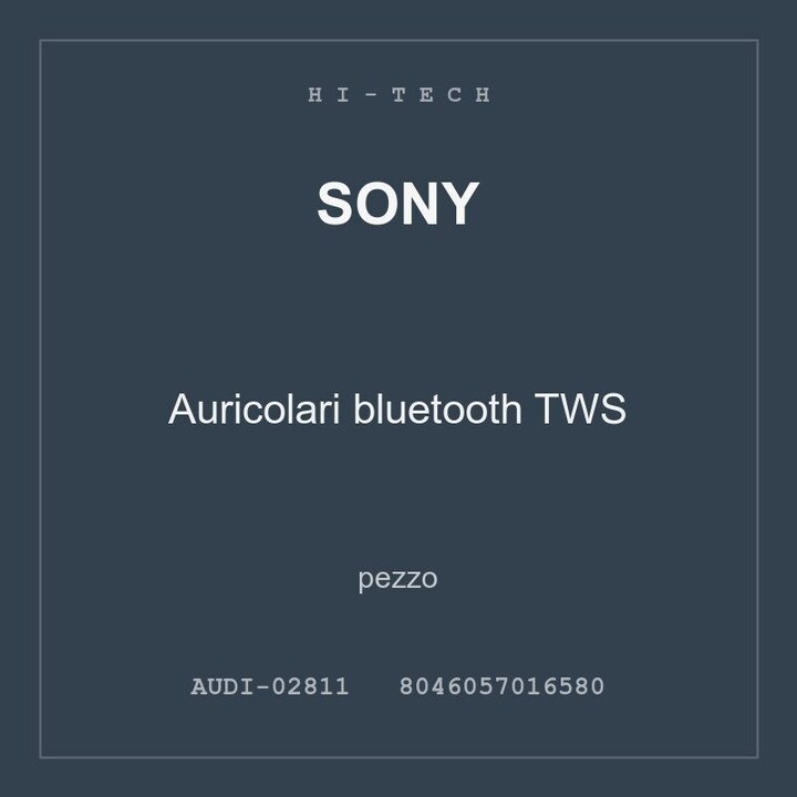 Sony Auricolari bluetooth TWS — pezzo