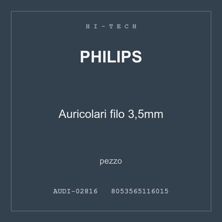 Philips Auricolari filo 3,5mm — pezzo