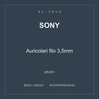 Sony Auricolari filo 3,5mm — pezzo