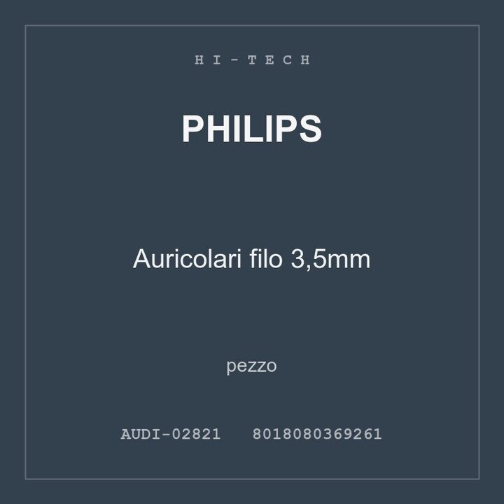Philips Auricolari filo 3,5mm — conf. 2 pz
