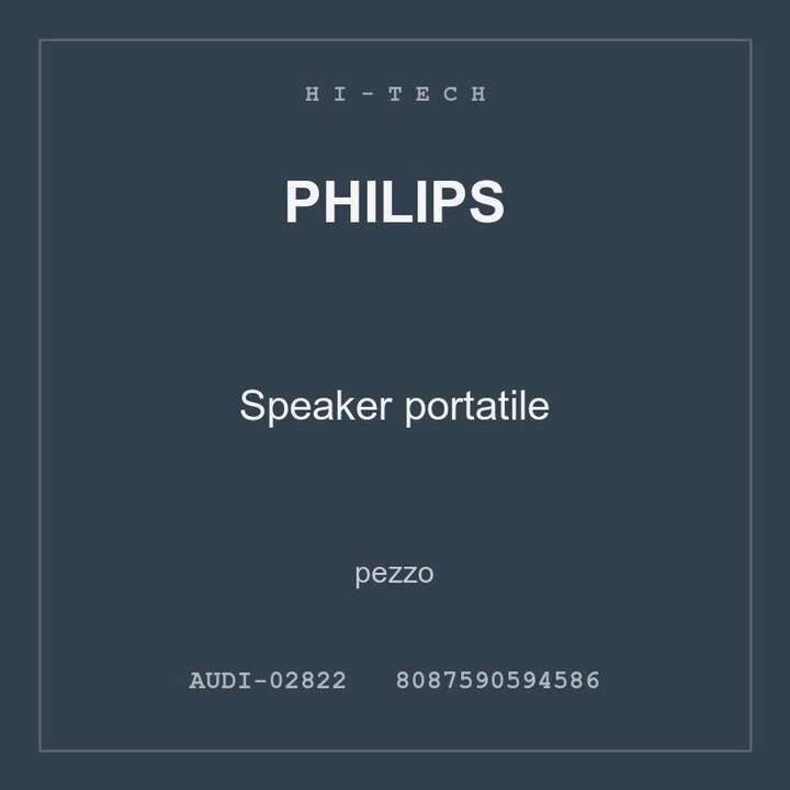 Philips Speaker portatile — pezzo