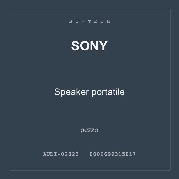 Sony Speaker portatile — conf. 2 pz
