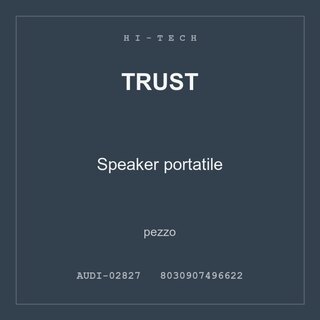 Trust Speaker portatile — pezzo