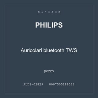Philips Auricolari bluetooth TWS — conf. 2 pz