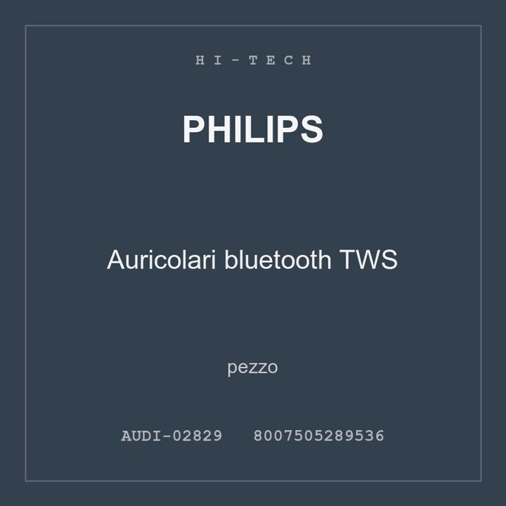 Philips Auricolari bluetooth TWS — conf. 2 pz