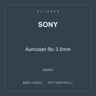 Sony Auricolari filo 3,5mm — conf. 2 pz