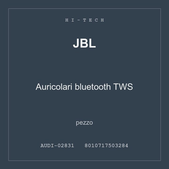 JBL Auricolari bluetooth TWS — pezzo