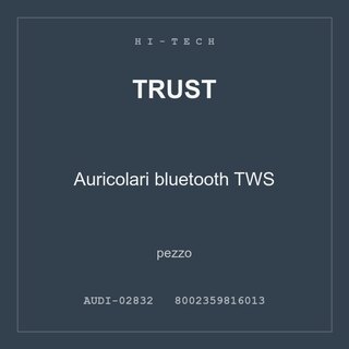 Trust Auricolari bluetooth TWS — conf. 2 pz